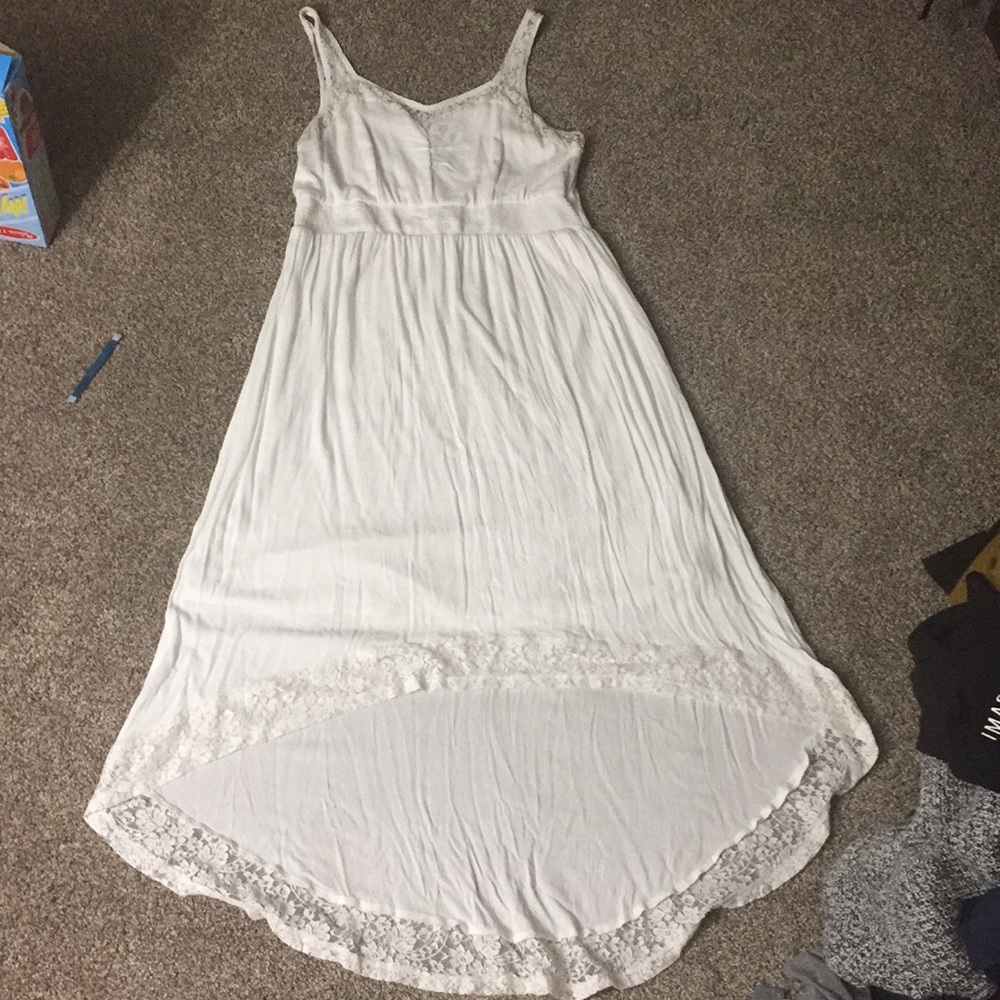 Torrid plus size cream lace high low dress